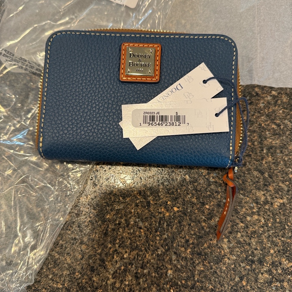 Dooney & Bourke Blue Leather Wallet